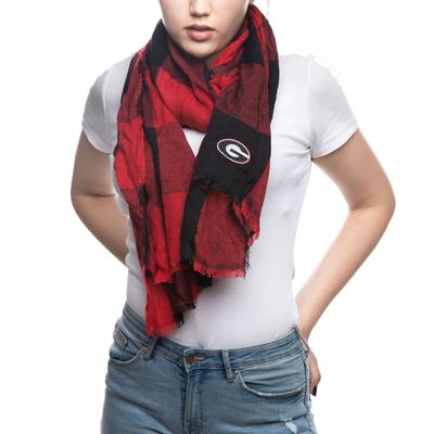 Georgia Bulldogs Buffalo Check Scarf