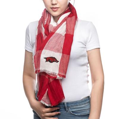 Arkansas Razorbacks Buffalo Check Scarf