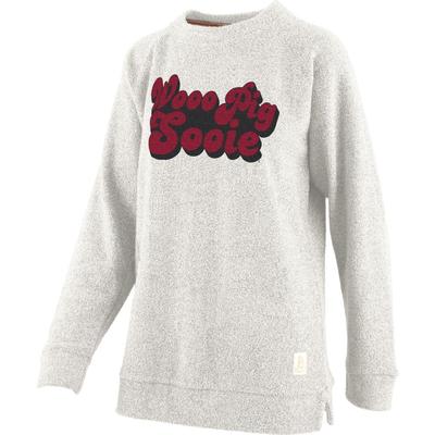 Arkansas Retro Angie Chenille Comfy Terry Crew Sweater