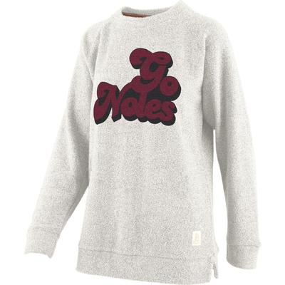 Florida State Retro Angie Chenille Comfy Terry Crew Sweatshirt