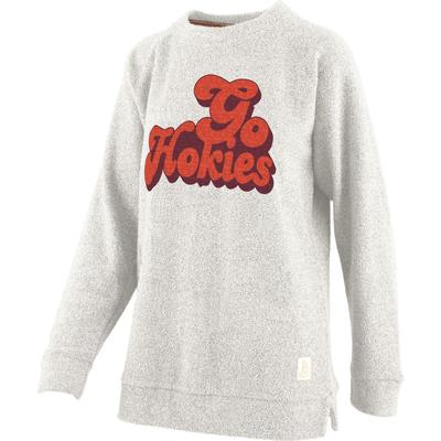 Virginia Tech Retro Angie Chenille Comfy Terry Crew Sweatshirt