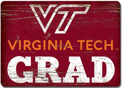 Virginia Tech Legacy Grad Wood Magnet