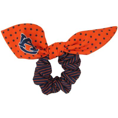 Auburn Zoozatz Polka Dot Scrunchie with Bow