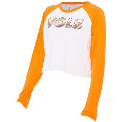 Tennessee Zoozatz Women's Gradient Long Sleeve Crop Tee