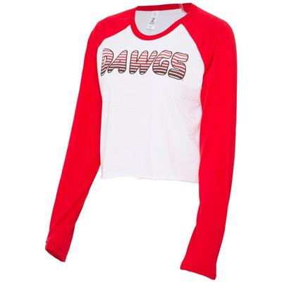 Georgia Zoozatz Women's Gradient Long Sleeve Crop Tee