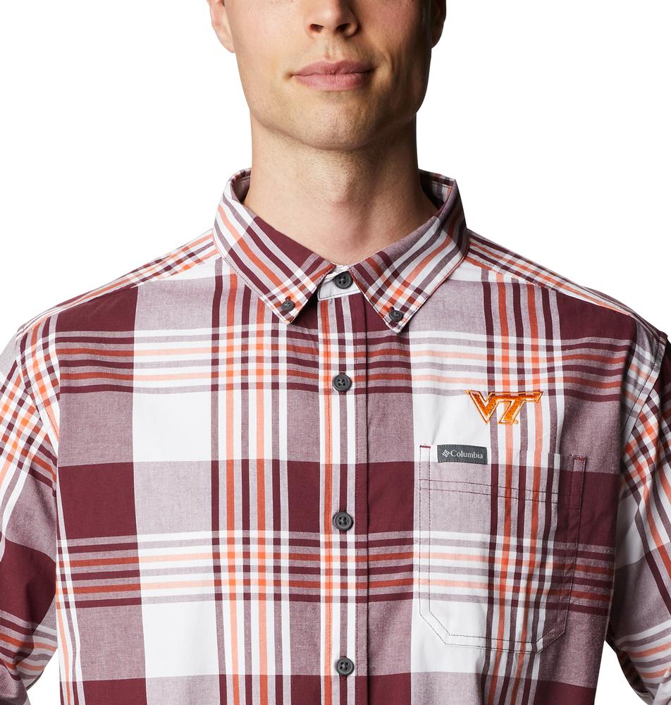 Virginia Tech Columbia Men's Rapid Rivers Plaid Long Sleeve Shirt