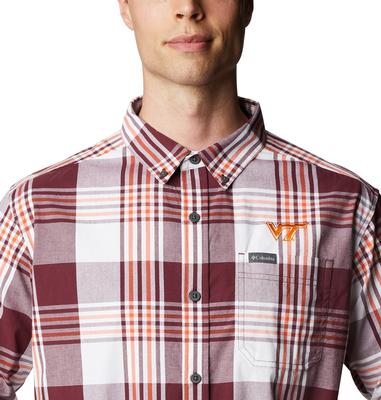 Virginia Tech Columbia Men's Rapid Rivers Plaid Long Sleeve Shirt