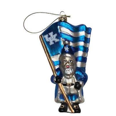 Kentucky Glass Santa Ornament