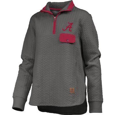 Alabama Women's Pressbox Caribou Quilted 1/4 Zip