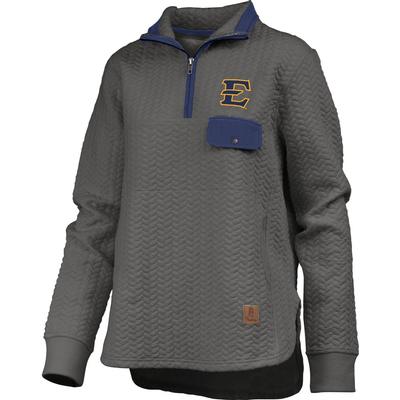 ETSU Women's Pressbox Caribou Quilted 1/4 Zip