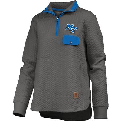 MTSU Women's Pressbox Caribou Quilted 1/4 Zip