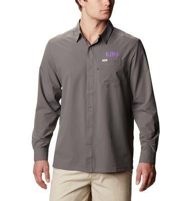 LSU Columbia Men's CLG Slack Tide Long Sleeve Shirt