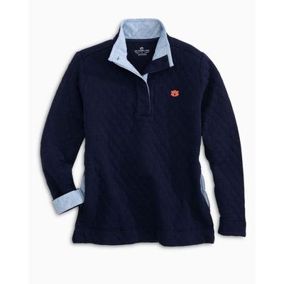 Auburn Women's Southern Tide Quilted Pullover