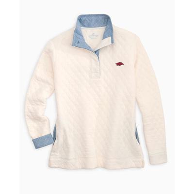 Arkansas Women's Southern Tide Quilted Pullover