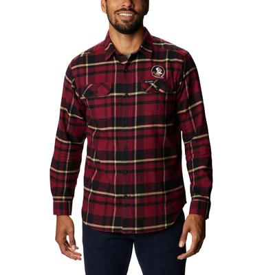 Florida State Columbia Men's Flare Gun Flannel Plaid Long Sleeve Shirt