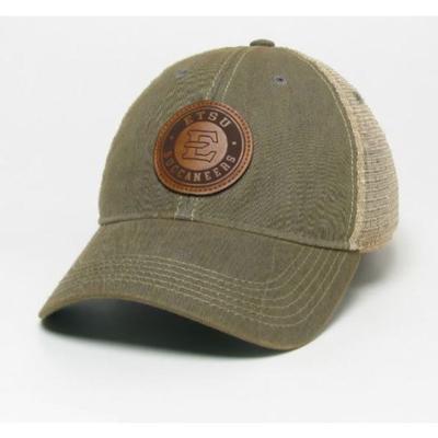 ETSU Legacy Leather Circle Patch Trucker Hat
