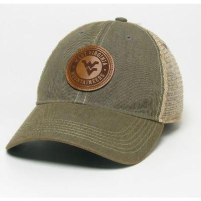 West Virginia Legacy Leather Circle Patch Trucker Hat