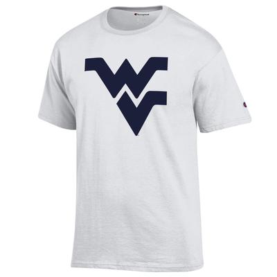 West Virginia Champion Men's Giant Logo Tee Shirt WHITE