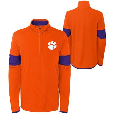 Clemson YOUTH Field Poly Mesh 1/4 Zip Pullover