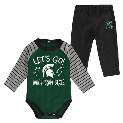 Michigan State Infant Touchdown Creeper Pant Set
