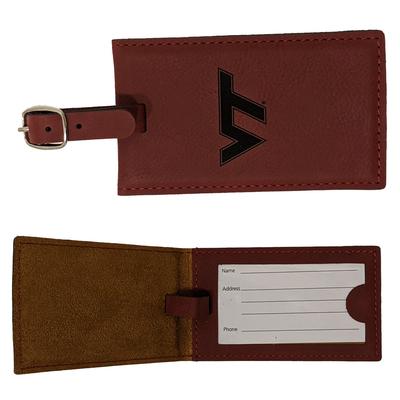 Virginia Tech Leather Luggage Tag