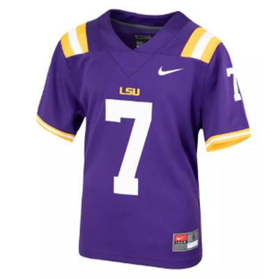 LSU KIDS Nike #7 Replica Football Jersey