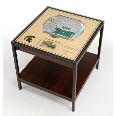 Michigan State Spartan Stadium Lighted End Table