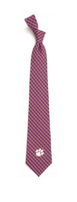 Clemson Eagles Wings Gingham Tie