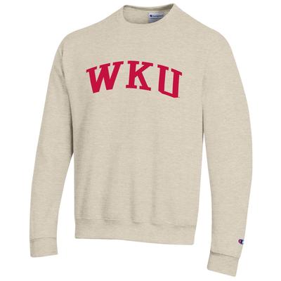 Western Kentucky Champion Arch Logo Oatmeal Fleece Crew