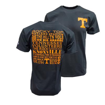Tennessee Champion Men's Vol Words Tee Shirt