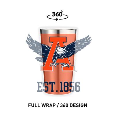 Auburn Gametime Sidekicks Vault War Eagle 16 oz Pint Glass Tumbler