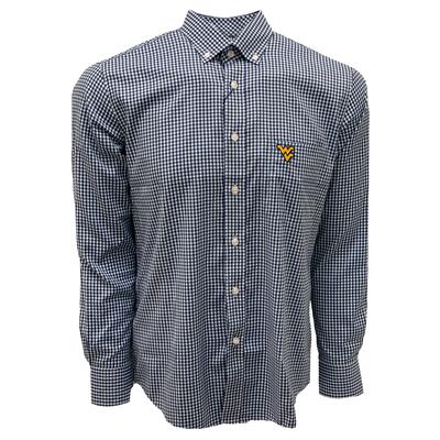 West Virginia Pennington And Bailes Stretch Gingham Long Sleeve