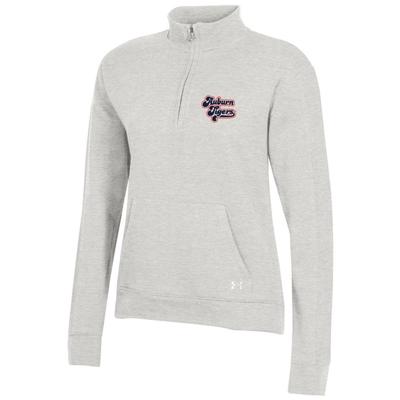 Auburn Under Armour Women's All Day Fleece 1/4 Zip Pullover