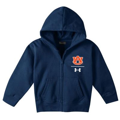 Auburn Under Armour Toddler Fleece AU Logo Full Zip Hoodie
