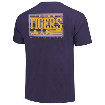 LSU Campus Skyline Comfort Colors Shirt