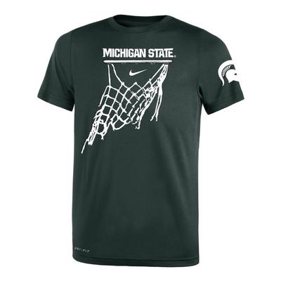 Michigan State Nike Youth Basketball Net Icon Short Sleeve Legend Tee
