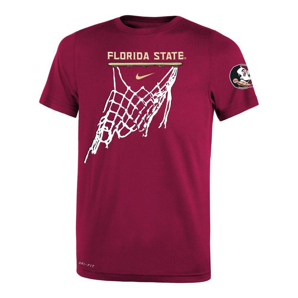 FSU | Florida State Nike Youth Basketball Net Icon Short Sleeve Legend ...