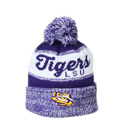 LSU Zephyr Tigers Pom Beanie