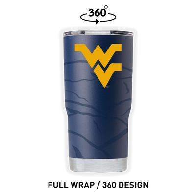 West Virginia Gametime Sidekicks Clear Wrap 20 oz Tumbler