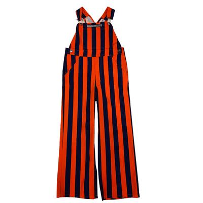 Navy and Orange Youth Game Bibs Striped Overalls