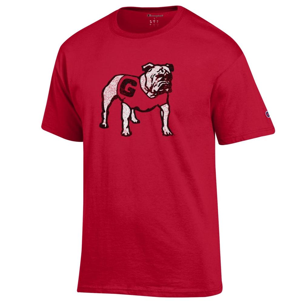 Dawgs | Georgia Champion Men's Distressed Standing Bulldog Tee Shirt ...