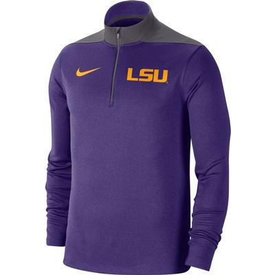 LSU Nike Men's Dri-Fit 1/4 Zip Pullover