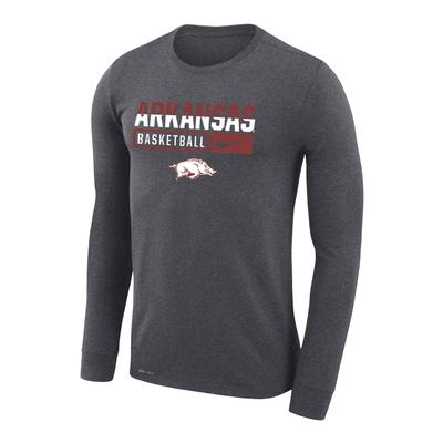 Arkansas Nike Dri-Fit Legend Long Sleeve Basketball Tee