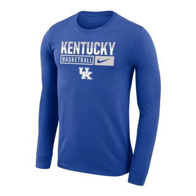 Kentucky Nike Dri-Fit Legend Long Sleeve Basketball Tee