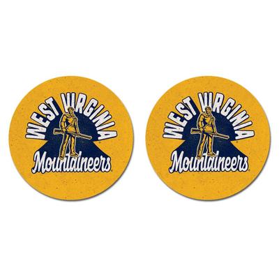 West Virginia Legacy 2pk Retro Car Coasters
