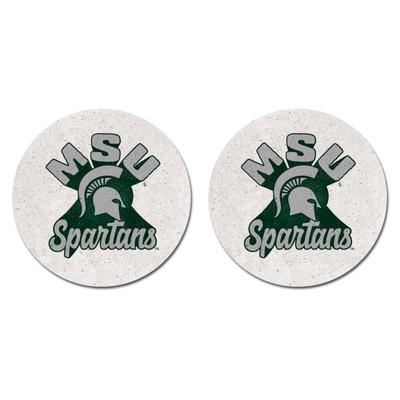 Michigan State Legacy 2pk Retro Car Coasters