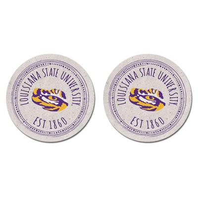 LSU Legacy 2pk Southern Pastime Car Coasters