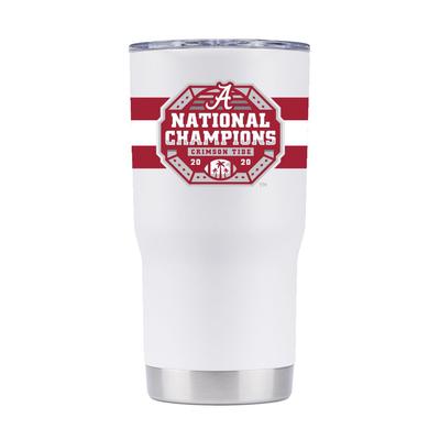 Alabama GTL 2020 National Champions White 20 oz Tumbler