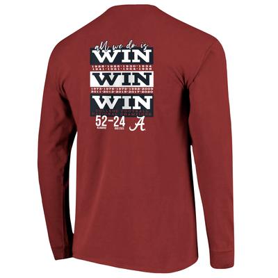 2020 Alabama National Champions Comfort Colors Win Score Tee Shirt