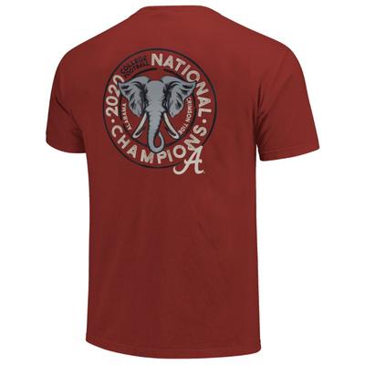 Alabama 2020 National Champions Women's Comfort Color Elephant Tee Shirt